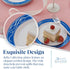 SILVER SPOONS Elegant Disposable Plates For Party - (10 Piece) Heavy Duty Disposable Dessert Set 7.5”, Fine Dining Plastic Dishes For Elegant Chin...