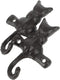 HOMSFOU 2pcs European Classical Cast Iron Cat Hook Wall Mount Hook Decorative Coat Hook Single Hook Hanger Retro Wall Hooks Wall Key Holder Cat Co...