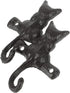 HOMSFOU 2pcs European Classical Cast Iron Cat Hook Wall Mount Hook Decorative Coat Hook Single Hook Hanger Retro Wall Hooks Wall Key Holder Cat Co...