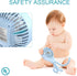 Portable Stroller Fan, Rechargeable Battery Powered Oscillating Fan, Baby Fan with 3 Powerful & Quiet Speeds, 90° Oscillation, Flexible Tripod for...
