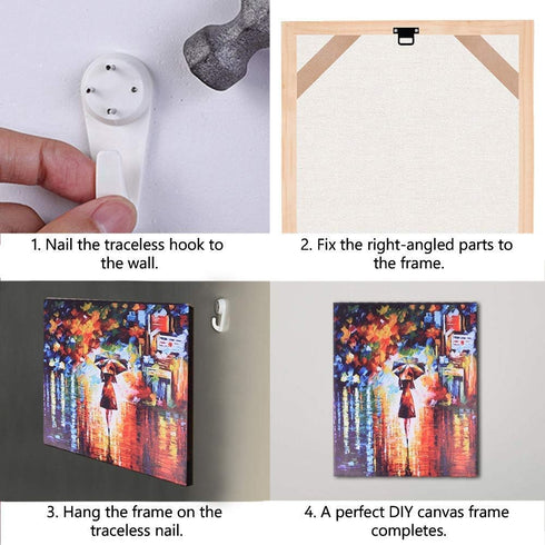 Canvas Stretcher Bars 16x20 Inch, Wood Canvas Frame Kit, Easy to Assemble Canvas Stretching System, Gallery Wrap Oil Frame Kits Canvas Wood Stretc...