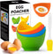 Egg Poacher - Poached Egg Cooker with Ring Standers, Food Grade Non Stick Silicone Egg Poaching Cup for Microwave or Stovetop Egg Poaching, with E...
