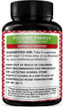Korean Red Panax Ginseng 1200mg + Ginkgo Biloba -120 Vegan Capsules - High Ginsenosides Extra Strength Root Extract Powder Supplement for Energy, ...