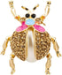 Knighthood Pearl and Champagne Stone Detai Elegant Lady Bird Insect Brooch/Lapel Pin...