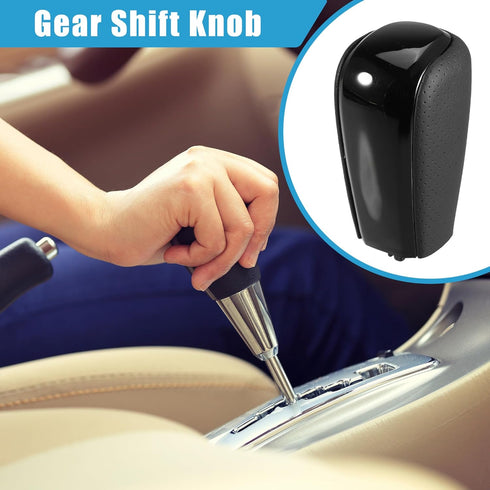 Automatic Transmission Gear Shift Knob for Toyota Land Cruiser Prado 2009-2017 Plastic Punched Leather Black...