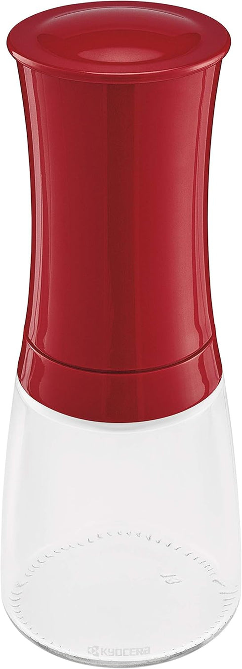Kyocera Advanced Ceramics Pepper, Salt, Seed and Spice Mill with Adjustable Advanced Ceramic Grinder, The Everything Mill-Candy Apple Red...