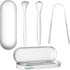 Set of 3 Tongue Scrapers for Adults, Tough Metal Tongue Cleaner w/Storage Case, Stainless Steel Tongue Scrubber for Fresh Breath & Oral Hygiene by...