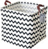 Storage Basket Fabric Organizer Bin for Toys, Books, Clothes, Pets,Perfect for Bedroom/Office/Nursery/Shelves(Polyline)...