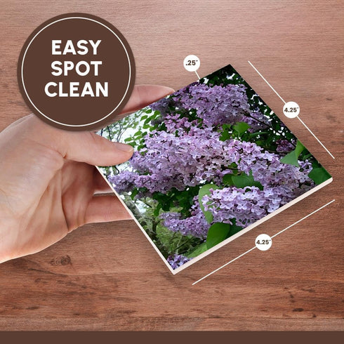 3dRose cst_3139_3 Lilac-Ceramic Tile Coasters, Set of 4...