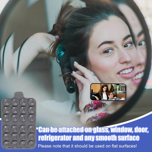 1pc Double-Faced Suction Cup Phone Mount, Silicone Suction Phone Case Sticky Phone Grip Hands-Free Silicone Phone Holder for iPhone & Android for ...