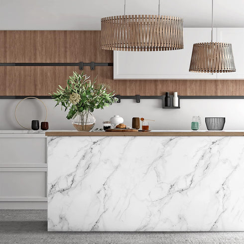LONGYONG Countertop Contact Paper Peel and Stick Wallpaper Marble Contact Paper for Countertops Cabinets Drawers Removable Wallpaper for Bedroom B...