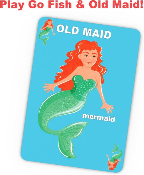 Giant Go Fish Card Game for Kids and Families – Play Go Fish and Old Maid – Large 5x7in Cards – Adorable Animal Art – a Fun Gift idea for Boy/Girl...