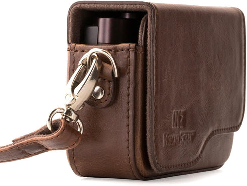 MegaGear MG1222 Canon PowerShot G9 X Mark II, G9 X Leather Camera Case with Strap, Dark Brown...
