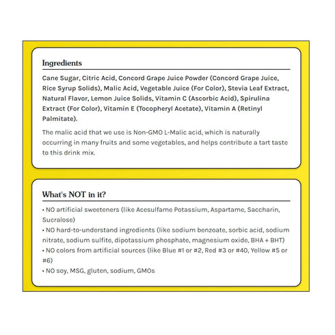 TRUE LEMON KIDS Groovy Grape (10 Packets) for Hydration - No Preservatives, No Artificial Flavors, No Artificial Sweeteners - Low Sugar Water Flav...