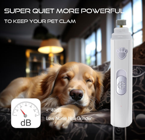 Safe Electric Dog Nail Clipper - Upgraded Rechargeable and Quiet Dog Nail Trimmer Grinder - 2 Speed Professional Dog or Cat Grooming Tools...