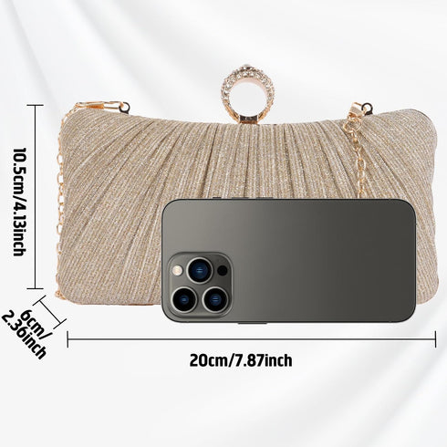 Clutch Purses for Women, Rhinestone Evening Bags Party Purse, Sparkling Handbag Purses for Wedding Bridal Prom Party...