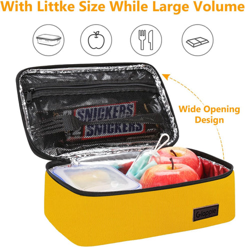 Gloppie Mini Lunch Box Small Kids Lunch Bag Compact LunchBox Bag, CPC Certified | Child-Safe Materials, Insulated LunchBag Reusable Sandwich Conta...