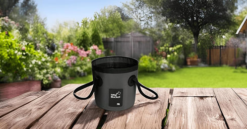 BANCHELLE Collapsible Bucket Water Container Portable Folding Camp Wash Basin for Outdoor Traveling Hiking Fishing Car Washing Gardening Camping (...
