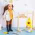 11 Pcs Doll Garment Rack with Wooden Dolls Clothes Hanger 11.8 Inches Doll Closet Mini Doll Clothes Hangers Doll Wardrobe Furniture Accessories fo...