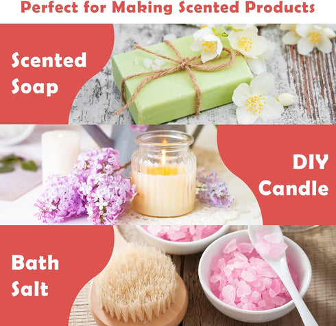 Floral Essential Oils, Holamay Premium Fragrance Oil for Candle Making, 5mlx10, Soap Making Scents - Rose, Jasmine, Neroli, Gardenia, Lilac and Mo...