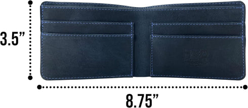 Hide & Drink, Slim Bifold Wallet, Classic Billfold for Pocket or Bag, Store Money, Cards and Cash, Travel Accessory, Full Grain Leather, Handmade,...