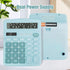 Desktop Calculator, Light Blue Calculator Big Buttons, 12-Digits Large LCD Display, Solar and AA Battery Dual Power, Desk Calculator for Office Ho...