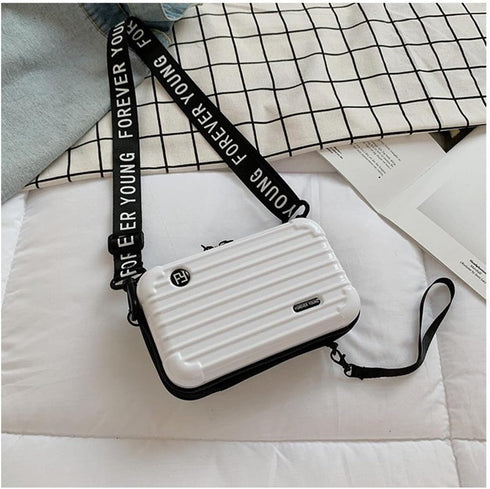 WANLIAN Hard Shell Cosmetics Case, Bag for Toiletry, Water resistant Crash Proof, Hard Shell Mini Crossbody Bag, Mini Wrist Bag Purse, Ladies Part...