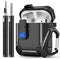 for AirPods Cover Case with Cleaner kit,Carbon Fiber Full Body Shockproof Hard Shell Protection Design Case for Apple AirPods 2nd/1st Generation [...