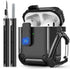 for AirPods Cover Case with Cleaner kit,Carbon Fiber Full Body Shockproof Hard Shell Protection Design Case for Apple AirPods 2nd/1st Generation [...