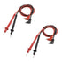 2pairs 90cm/35" Long Digital Laboratory Multimeter Voltmeter Test Lead Probe Wire Cable Banana Plug Connector Black Red 1000V...