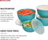 KitchenAid Plastic Prep Bowls with Lids, Set Of 4, Aqua Sky...