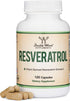 Resveratrol Supplement 500mg Per Serving, 120 Capsules (Resveratrol Polygonum Root Extract Providing 50% Trans Resveratrol) Healthy Aging Support ...