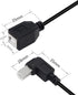 SinLoon USB 2.0 Type-B Printer Cable, 2-Pack USB B Female to Left Angle & Right Angle B Male Printer Extension Cable, for Scanner, Mobile HDD and ...