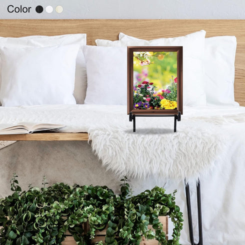 PATIKIL 9" Acrylic Decorative Plate Stand Holder, 2 Pack Table Use Picture Easel Frame Holder for Displaying Photos, Card, Canvases, Clear...