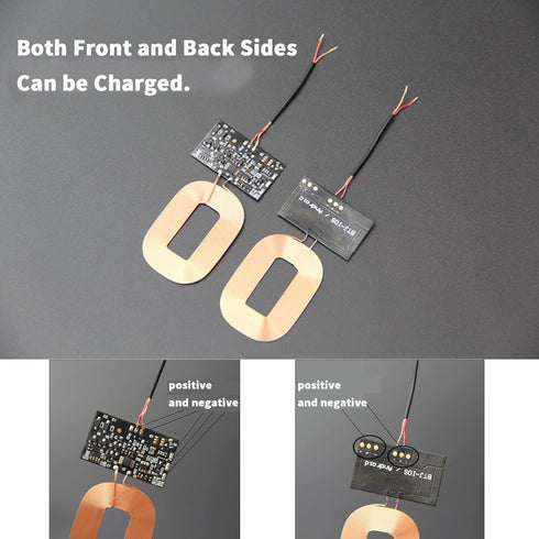 2 Pack Wireless Charger Receiver,DIY Wireless Charging Receiver Module with Magnetic Spacer,Qi Wireless Charging Standard,Built-in Short-Circuit P...