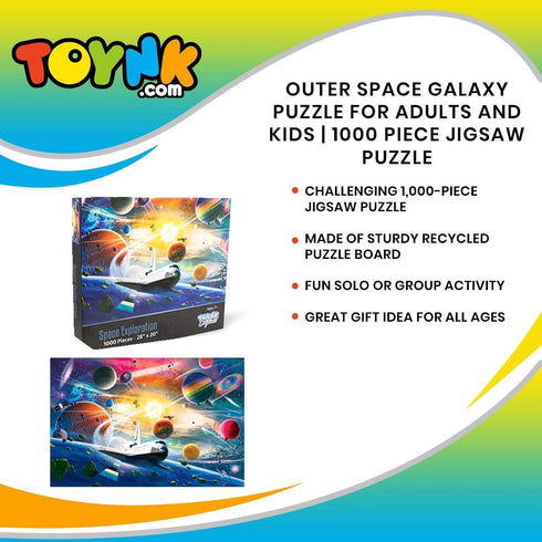 Space Exploration Galaxy Puzzle for Adults and Kids | Difficult 1000 Piece Jigsaw Puzzle Toy | Brain Teaser Challenge for Game Night | Fun Quarant...