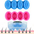2 Pcs Ice Tray Hair Scalp Massage Molds, 4.5oz Unique Hair Brush Soap Bar Silicone Molds at Home (Blue and Pink)...