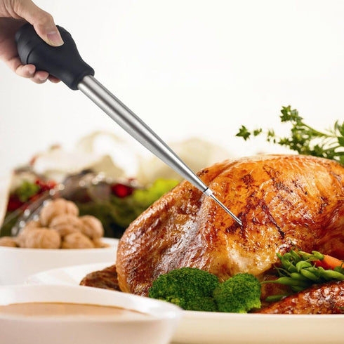 Stainless Steel Turkey Baster Food Grade High Temperature Resistant Silicone Oil Injector Marinades Ball Syringe Needle and Brush Easy to Clean...