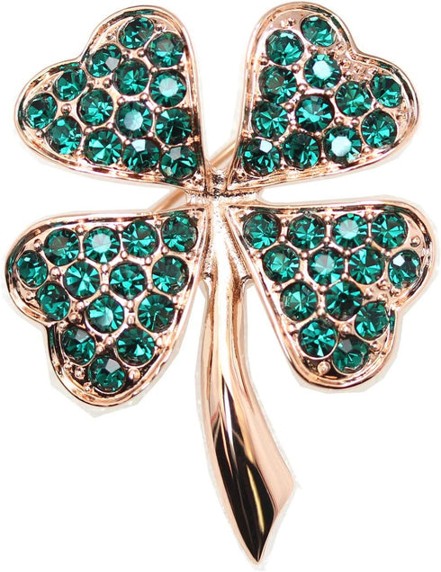Faship Green Shamrock Clover Leaf Pin Brooch St Patricks Day...