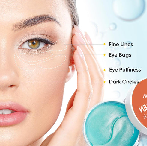 Anti-Aging Under Eye Patches for Wrinkles: 30 Pairs Retinol Collagen Gel Eye Pads - Reduces Dark Circles, Eye Bags & Puffiness, Fine Lines Smoothi...