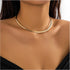 Simple Metal Collar Necklace Open Round Clavicle Chain Summer Beach Body Chain Jewelry Festival Statement Collar Choker Necklace for Women...