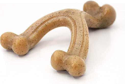Nylabone Gourmet Style Strong Chew Wishbone Dog Chew Toy, Chicken Flavor, Large/Giant (1 Count)...