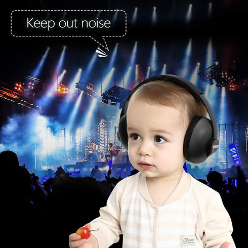 Baby Headphones Noise Cancelling Headphones for Babies for 3 Months to 3 Years (Black)...