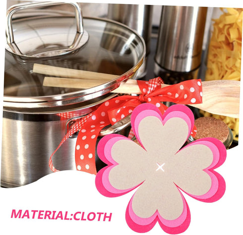 6pcs Pan Protector Cup Coasters Nonstick Pan Anti-Slip Cutlery Placemat Table - Mat Pot Protectors for Stacking Pot Cushion Dining Table Cloth Div...