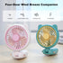 Handheld Fan Mini, Cute Hand Fan Portable, Powerful USB Rechargeable Fan with 4 Speeds and LED Display for Kids Women, Battery Small Electric Hand...
