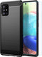 Galaxy A71 5G Cell Phone Case, Soft TPU Slim Fashion Protective Cover with HD Screen Protector (Black)...