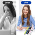 Meanplan 5 Pcs Pen with LED Light Rotating Ballpoint Pen Anti Stress Anxiety Gift Pen for Business Adults Helping ADHD Stress Reducer Thinking, 4 ...