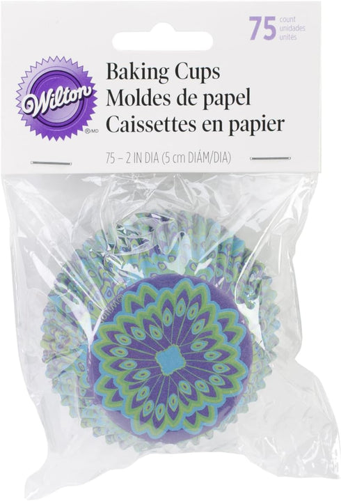 Wilton Standard Baking Cups, Peacock, 75-Pack...