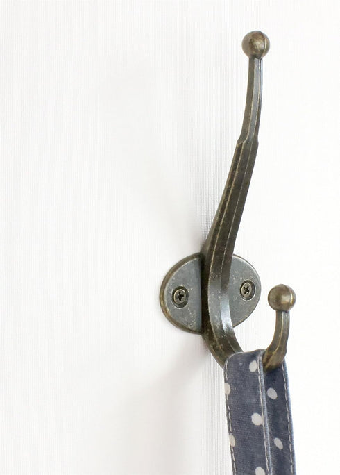 Sturdy Dual Coat Hooks Modern Iron Wall Mounted Hook for Entryway Kitchen Home Office Garage Organizer Storage, with 17mm Screws, Brushed Antique ...