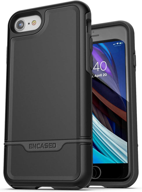 ENCASED Protective Rebel Case for iPhone SE 2022 (3rd Gen) - Black...